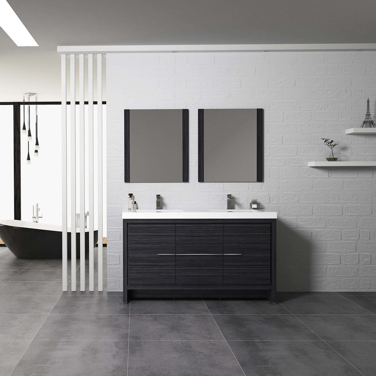Blossom Milan 60 Inch Bathroom Vanity - V8014 60 01 - Backyard Provider