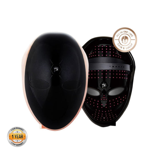 Premium Kahuna LED Fascial Mask - Black/Rose Gold