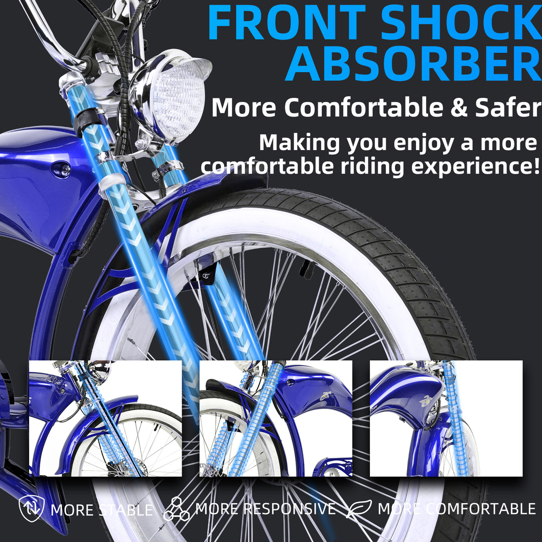 Tracer 500W Twenty5 GT Chopper Cruiser Electric Bike