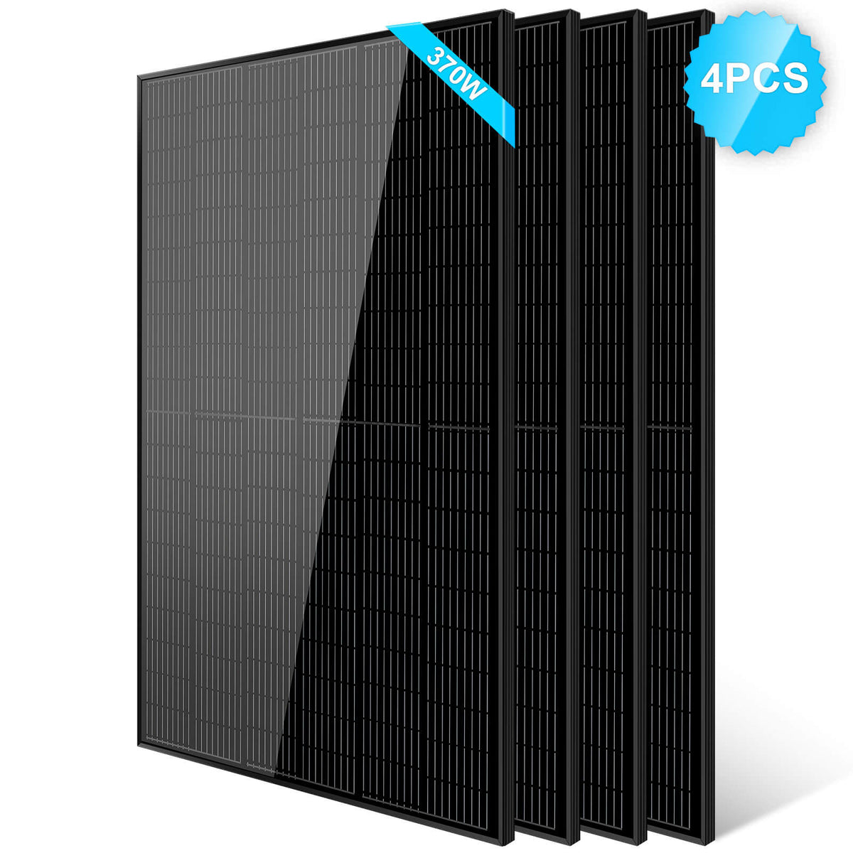 SunGold Power 370W Mono Black PERC Solar Panel UL 61730 - SG370WMx2