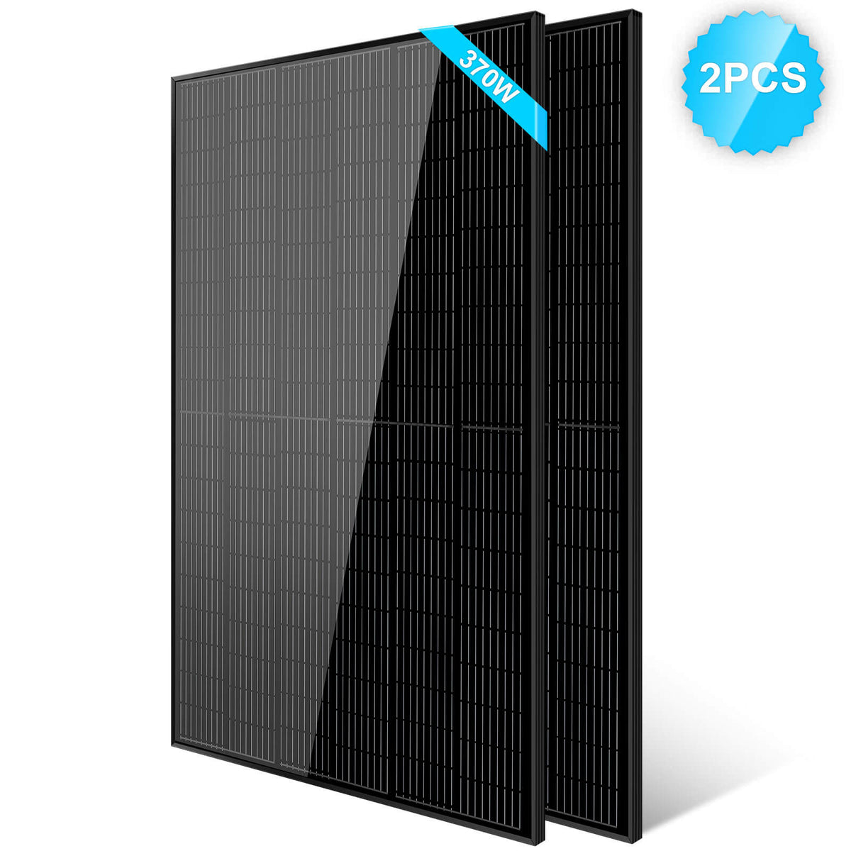 SunGold Power 370W Mono Black PERC Solar Panel UL 61730 - SG370WMx2
