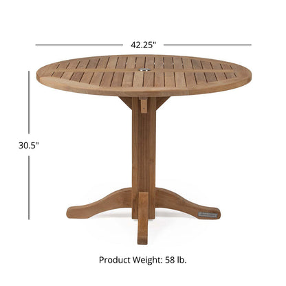 Luna Grade A Teak 42" Table