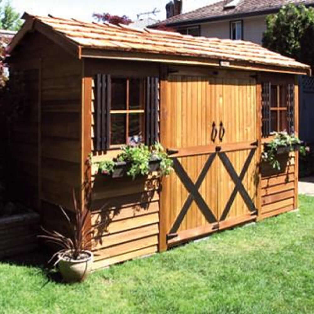 Cedarshed Longhouse Gable Style Double Door Shed - LH126