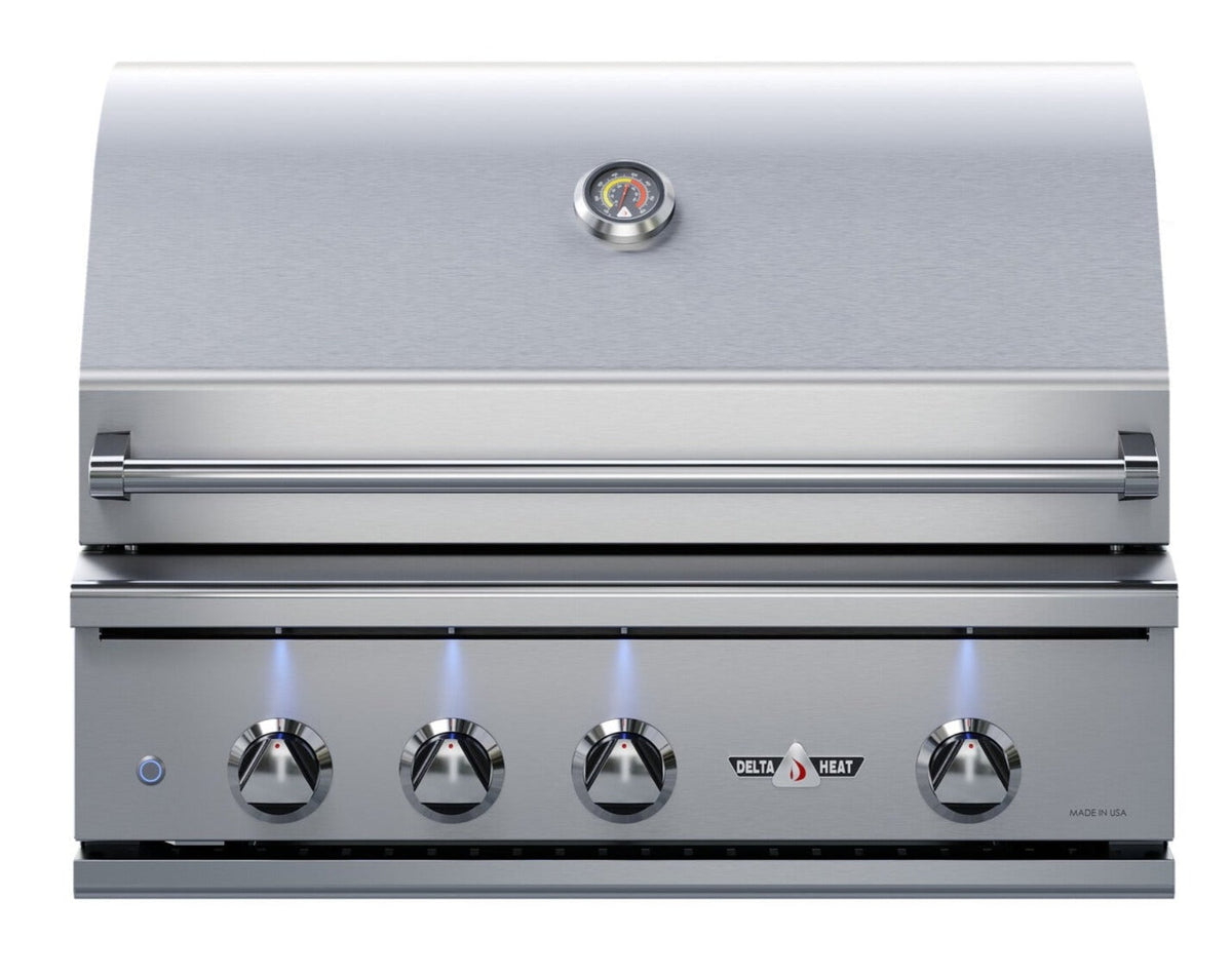 Delta Heat 32 Inch Natural Gas Grill with Infrared Rotisserie - DHBQ32R-DN