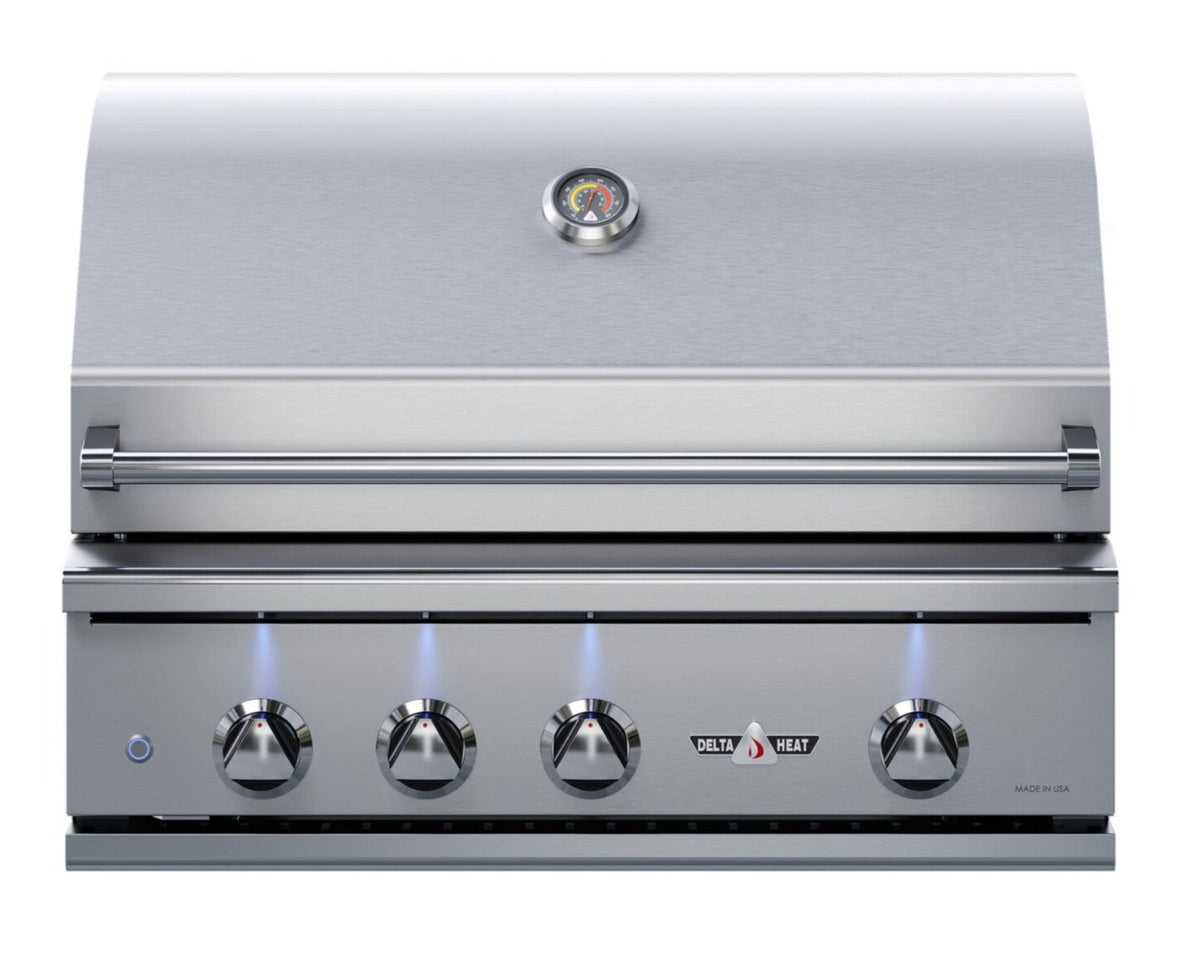Delta Heat 32 Inch Natural Gas Grill with Infrared Rotisserie and Sear Zone - DHBQ32RS-DN