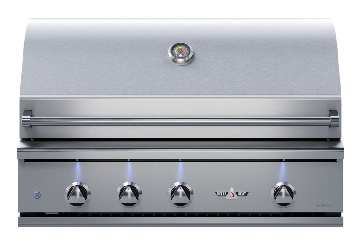 Delta Heat 38 Inch Natural Gas Grill with Infrared Rotisserie and Sear Zone - DHBQ38RS-DN
