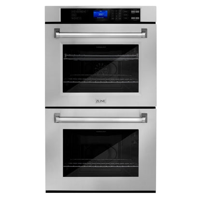 ZLINE 30 in. Professional Double Wall Oven in Stainless Steel with Self Cleaning, AWD-30