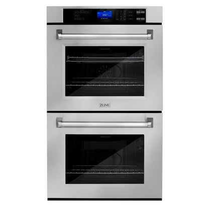 ZLINE Kitchen Appliance Package with 48 in. Stainless Steel Rangetop and 30 in. Double Wall Oven, 2KP-RTAWD48