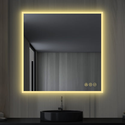 Blossom Beta 36″x36″ LED Mirror with Frosted Sides - LED M2 3636 - Backyard Provider
