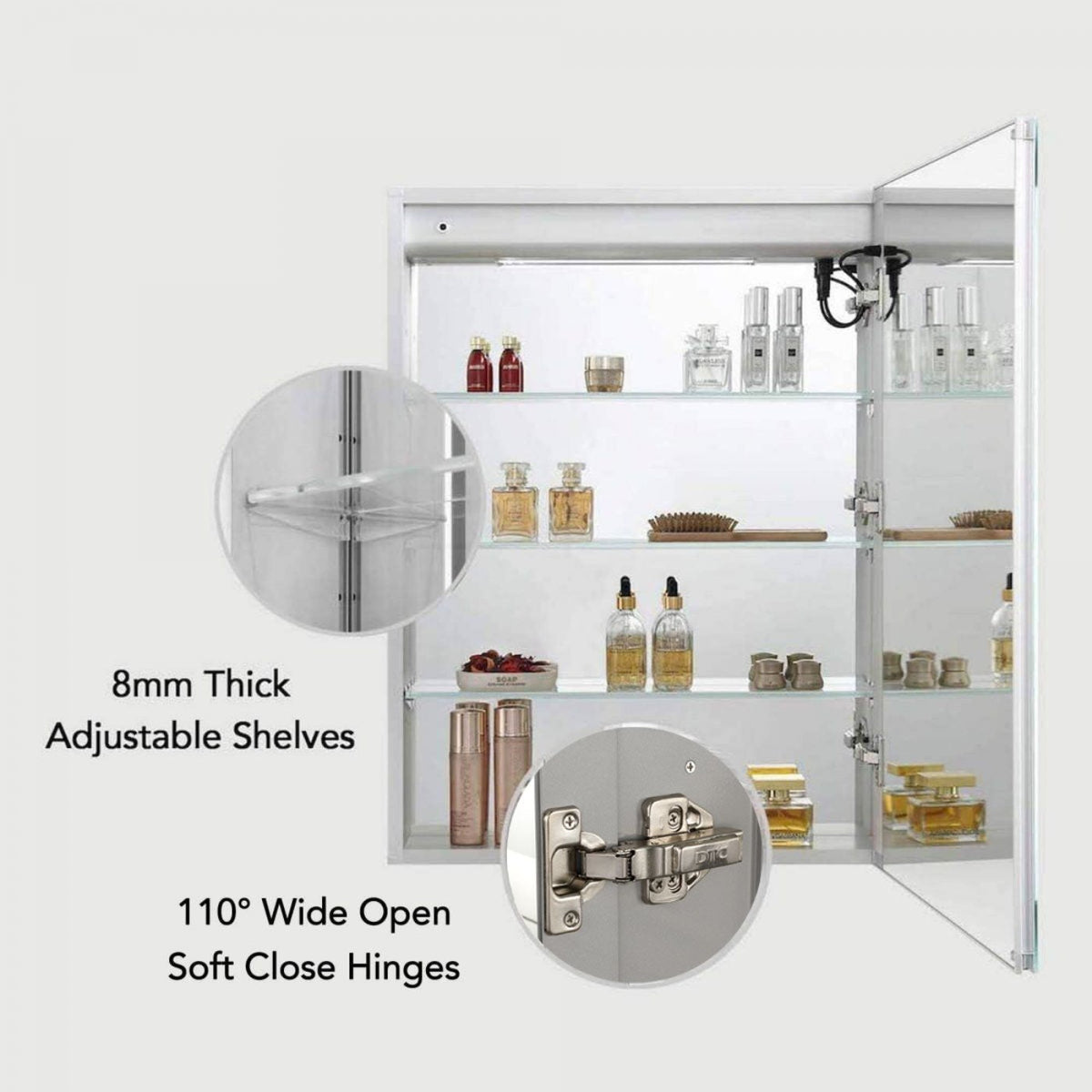 Blossom Vega – 20 Inches LED Medicine Cabinet - MCL4 2032L - Backyard Provider