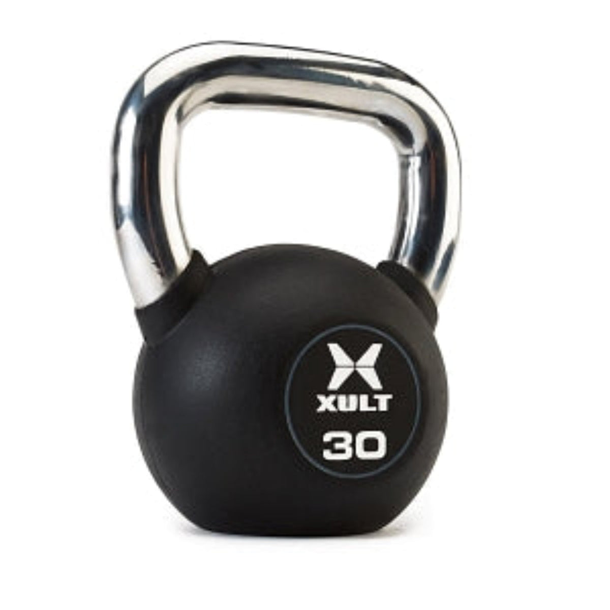 Johnson Health Tech Co., Ltd. XULT Rubber Kettlebells with Stainless Steel Handles - XULT Rubber Kettlebell with Stainless Steel Handle, Black, 90 lb. - XT-090RBR-SS-KB