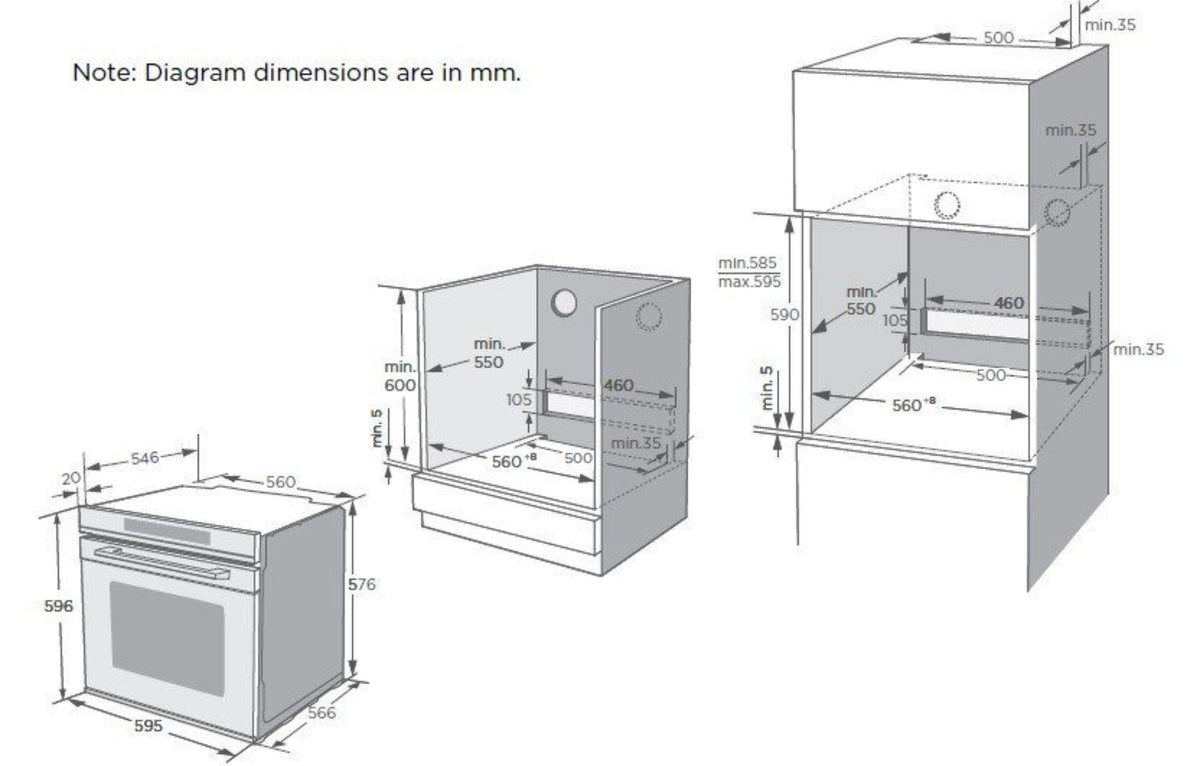 Kleenmaid 60cm Multifunction Oven - OMF6041X