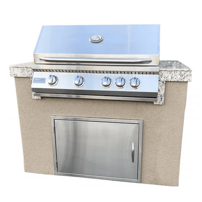 Kokomo Panama 4' BBQ Island with 4 Burner Built In BBQ Grill (PANAMA-LP/NG) - PANAMA-LP