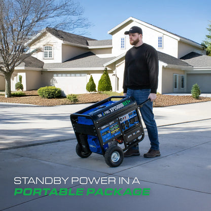 DuroMax XP15000HXT+ 15,000-Watt  500cc EFI Electric Start Tri Fuel Portable Generator