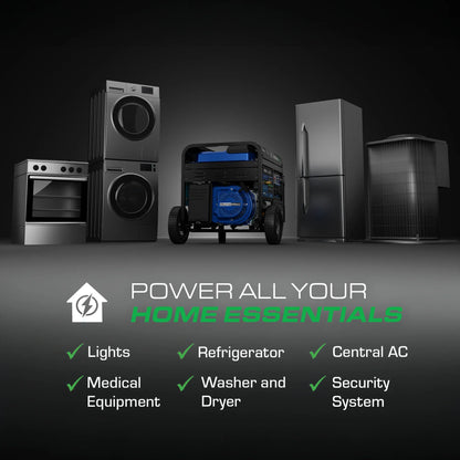 DuroMax XP15000HX+ 15,000-Watt 500cc EFI Electric Start Dual Fuel Portable Generator