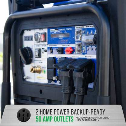 DuroMax 16,000 Watt V-Twin Tri Fuel Portable Digital Inverter Generator