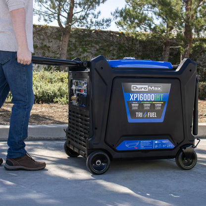 DuroMax 16,000 Watt V-Twin Tri Fuel Portable Digital Inverter Generator