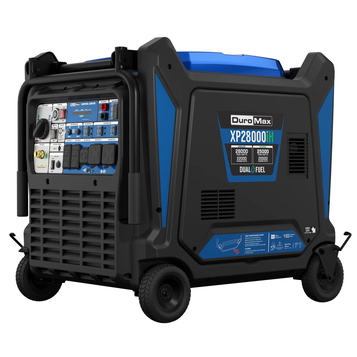 DuroMax 28,000 Watt V-Twin Dual Fuel Portable Digital Inverter Generator