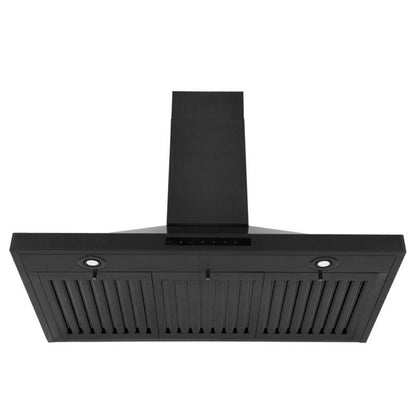 ZLINE Appliance Package 36 in. Gas Range, 36 in. Range Hood - Black Stainless, 2KP-RGBRH36