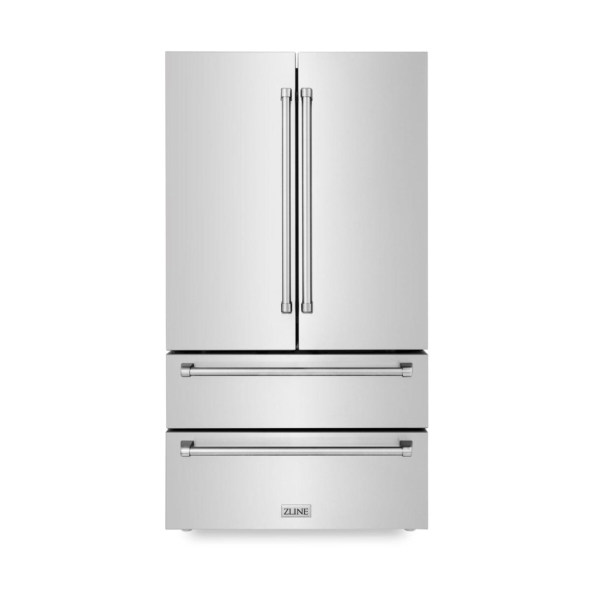 ZLINE Kitchen and Bath 36" Range, Range Hood, Microwave, Dishwasher & Refrigerator Appliance Package, 5KPR-RARH36-MWDWV