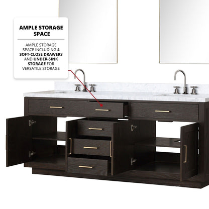 Abbey 84" x 22" Double Bath Vanity - Backyard Provider