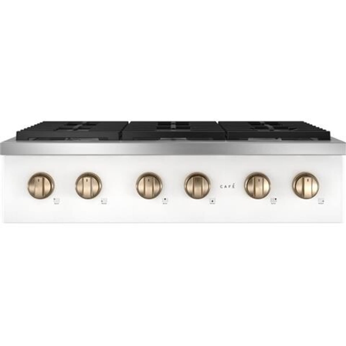 Cafe 2-Piece Package CGU366P4TW2 36 Inch Commercial-Style Gas Rangetop and CSB913P4VW2 30 Inch Built-In Smart Microwave Oven
