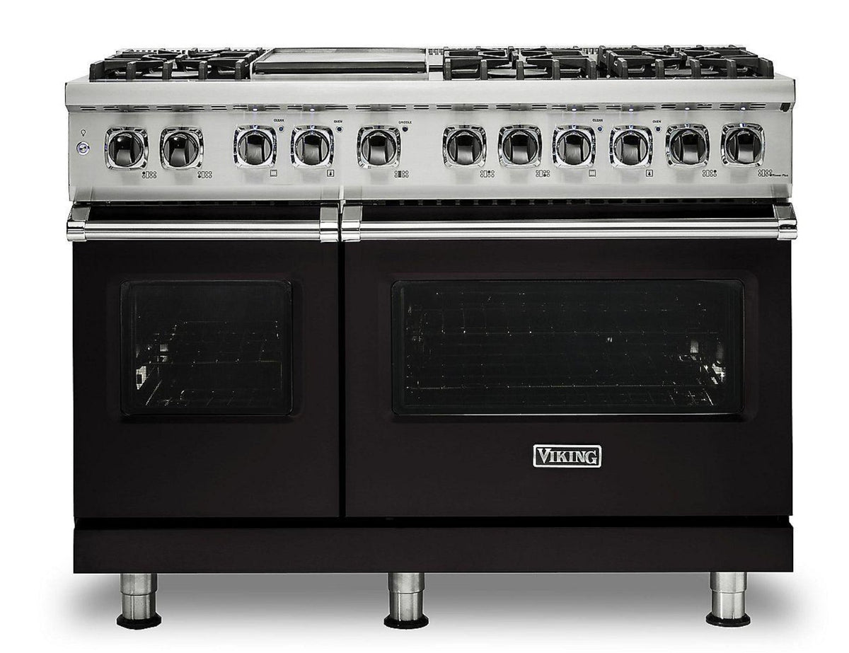 Klein Tools VIKING 48" Dual Fuel Range - Viking 5 Series Black - VDR5486GON