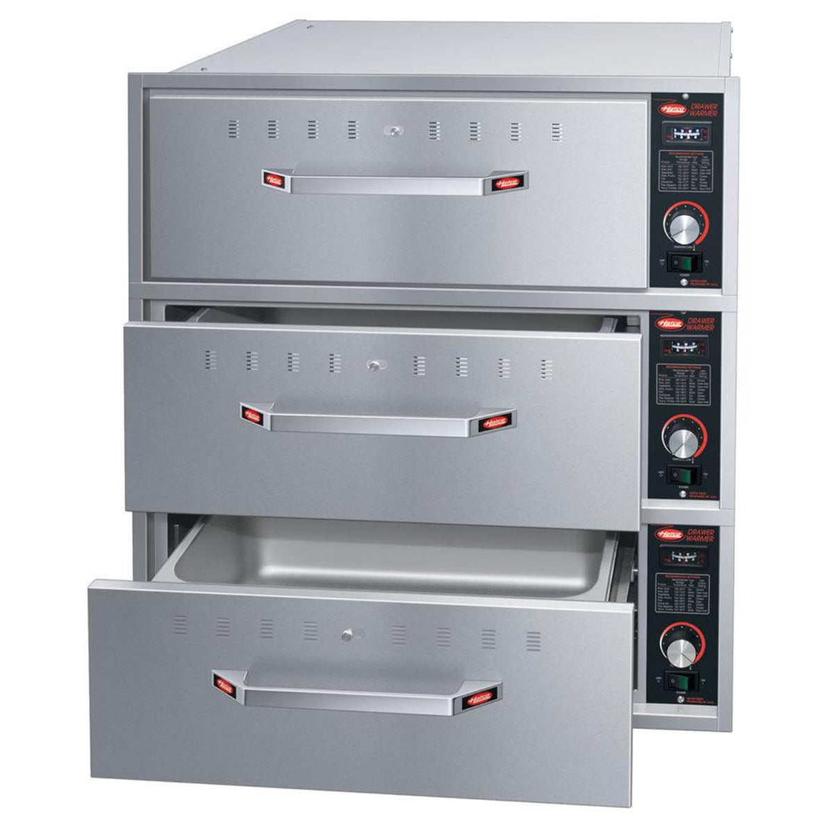 Hatco HDW-3B 28" Built-In 3-Drawer Warmer - 120V, 1 Phase - HDW-3B