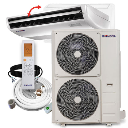 Pioneer 48,000 BTU 18.9 SEER2 Floor/Ceiling Mini-Split Inverter+ Air Conditioner Heat Pump System Full Set 230V - UYB048GMFILCAD-10
