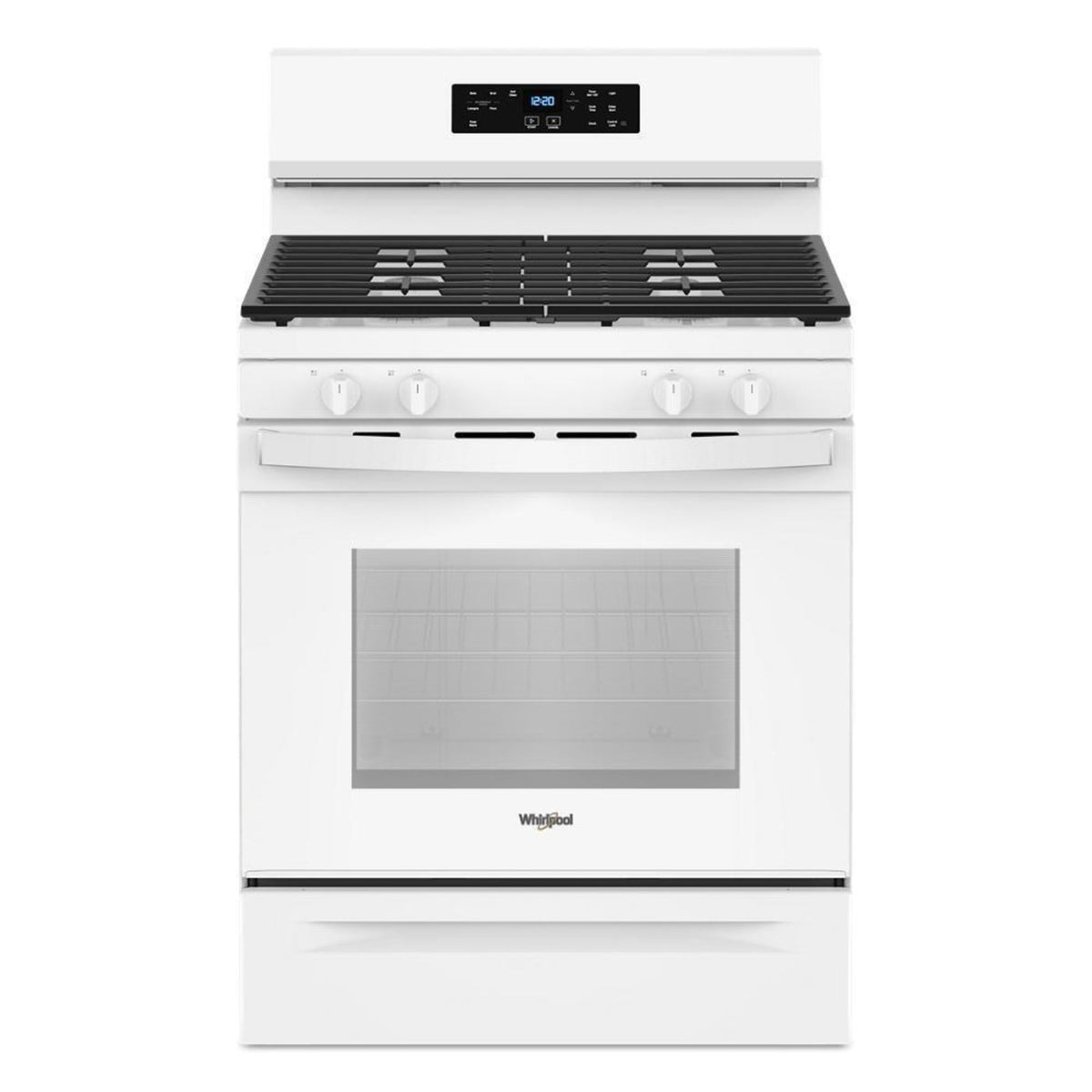 WHIRLPOOL 30-inch Self Clean Gas Range with No Preheat Mode White - WFGS3530RW