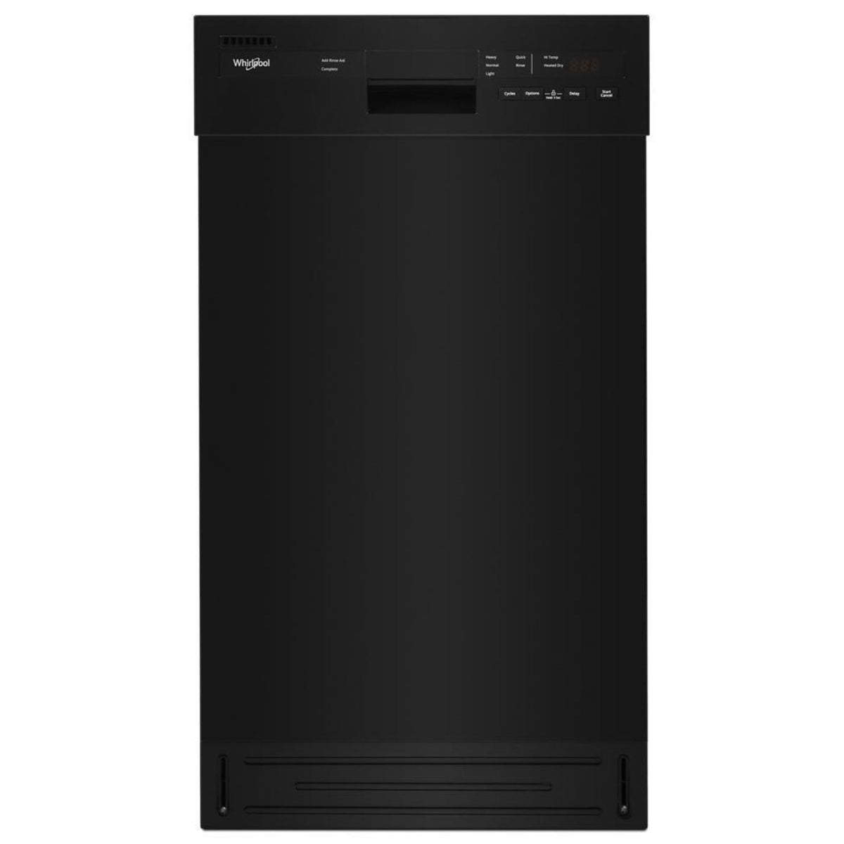 WHIRLPOOL Small-Space Compact Dishwasher with in Stainless Steel Tub Black - WDPS5118PB