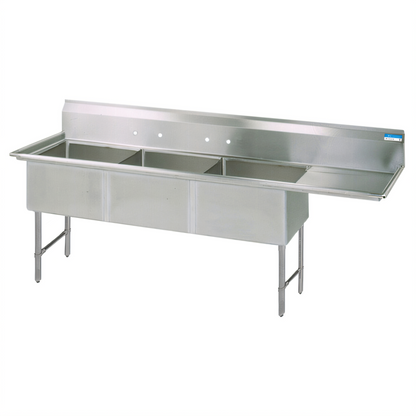 BK Resources BKS6-3-24-14-24RS Compartment Sinks - BKS6-3-24-14-24RS