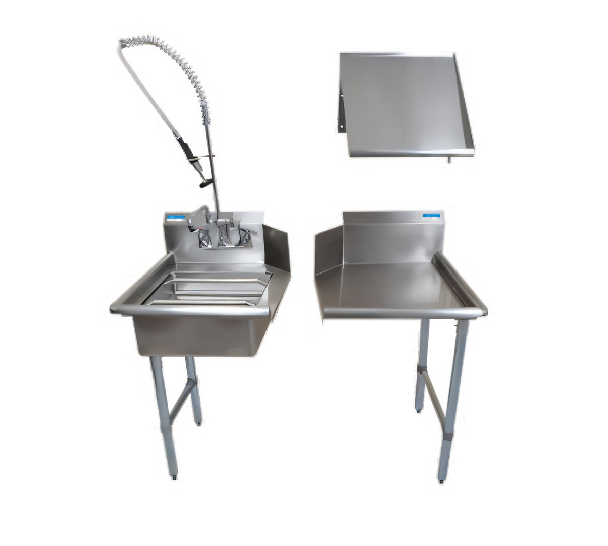 BK Resources BKDTK-48-L-G Compartment Sinks - BKDTK-48-L-G