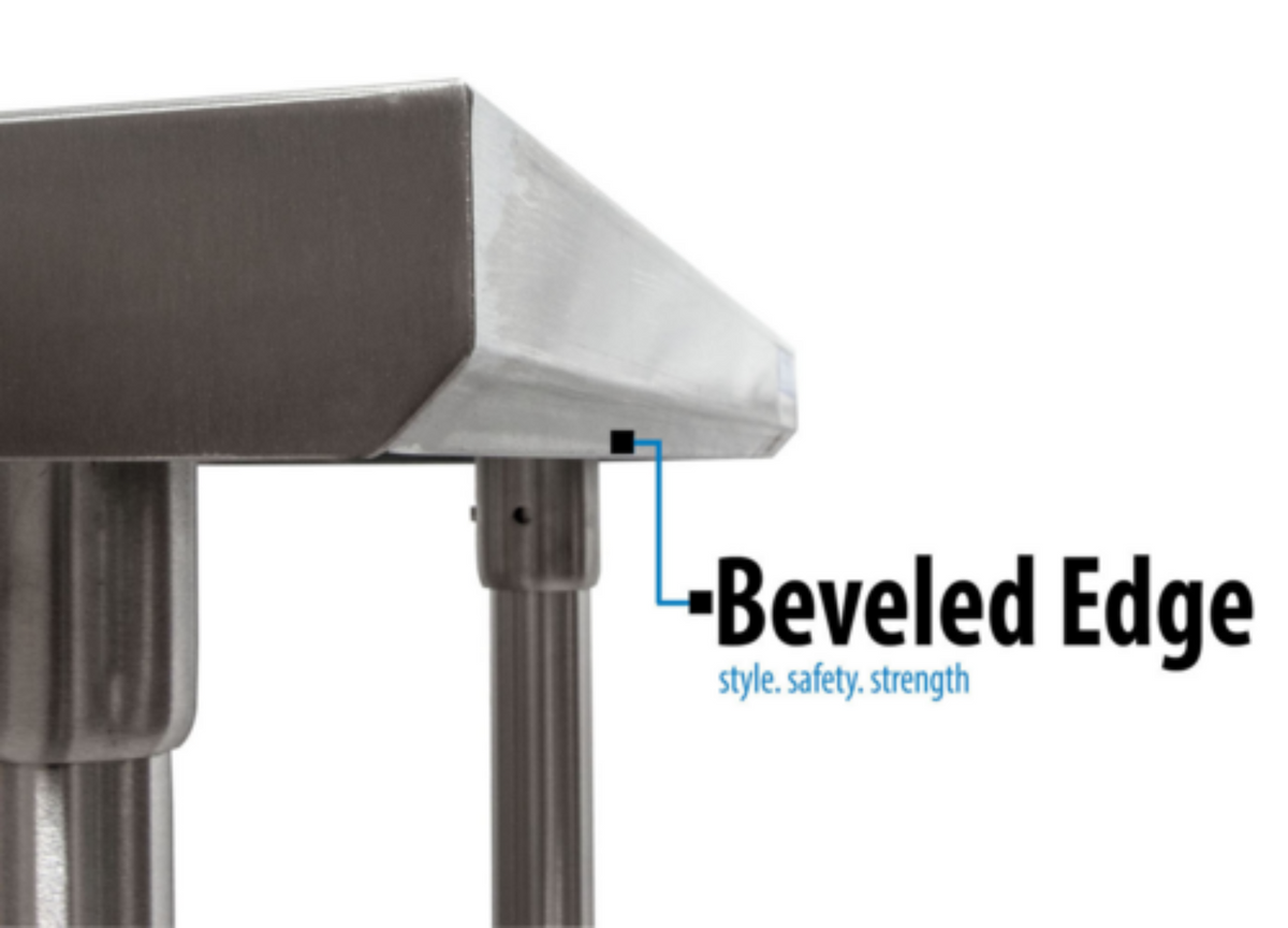 BK Resources QVTR5-3030 Stainless Steel Prep Tables
