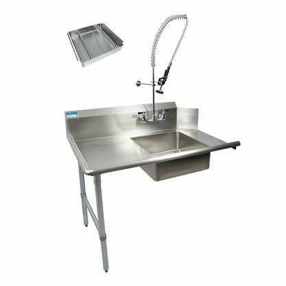 BK Resources BKSDT-72-R-SS-P3-G Compartment Sinks - BKSDT-72-R-SS-P3-G