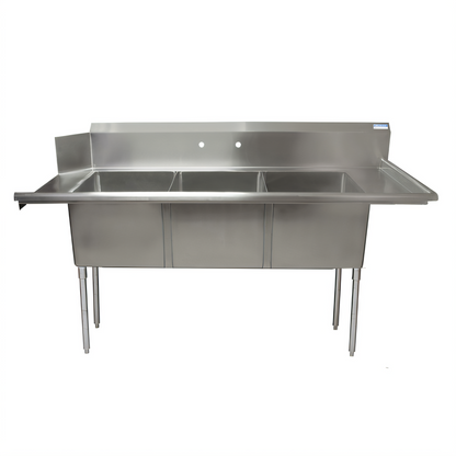 BK Resources BKSDT-3-1820-14-RSPG Compartment Sinks