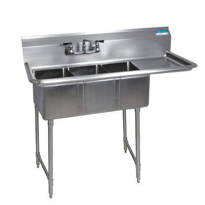 BK Resources BKS-3-1014-10-15RS Compartment Sinks - BKS-3-1014-10-15RS