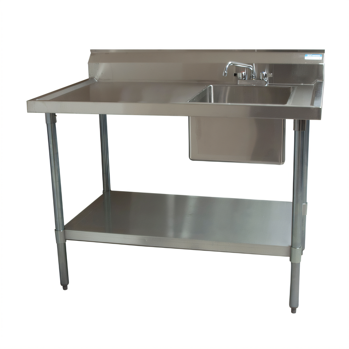 BK Resources Stainless Steel Prep Tables - BKMPT-3072G-R-P-G