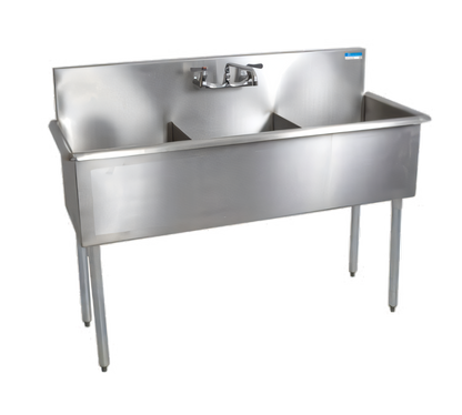 BK Resources BK8BS-3-1821-12 Compartment Sinks - BK8BS-3-1821-12