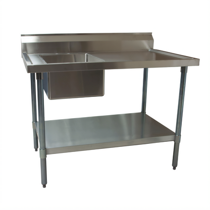 BK Resources BKMPT-3072S-L Stainless Steel Prep Tables - BKMPT-3072S-L