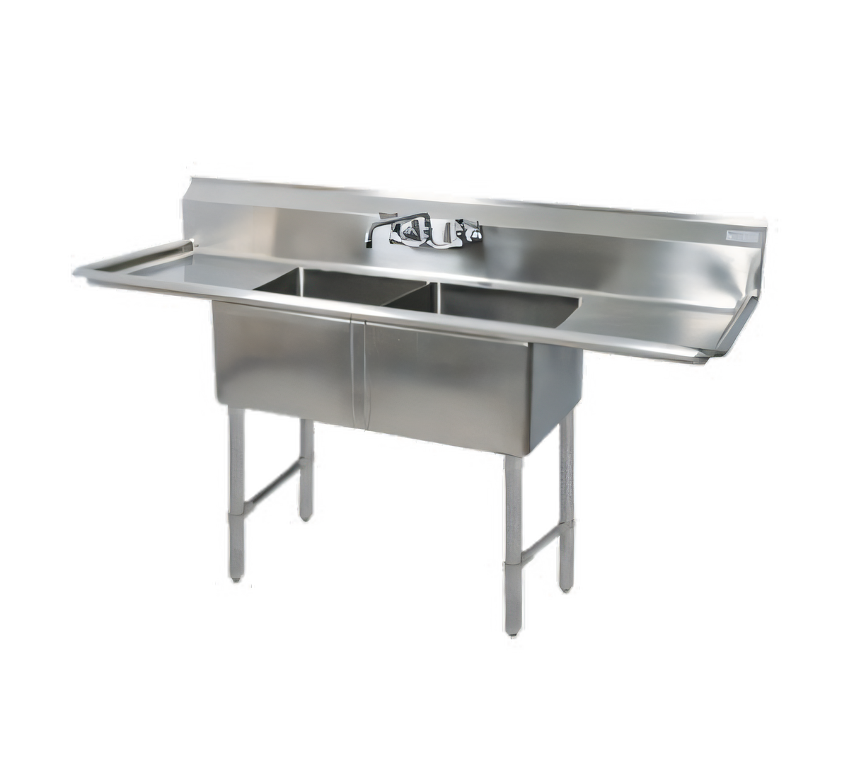 BK Resources BKS-2-18-12-18T Compartment Sinks - BKS-2-18-12-18T
