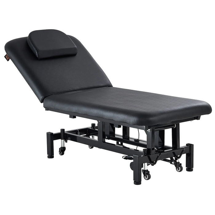 VEVOR Electric Lift Massage Table with Adjustable Backrest - Black