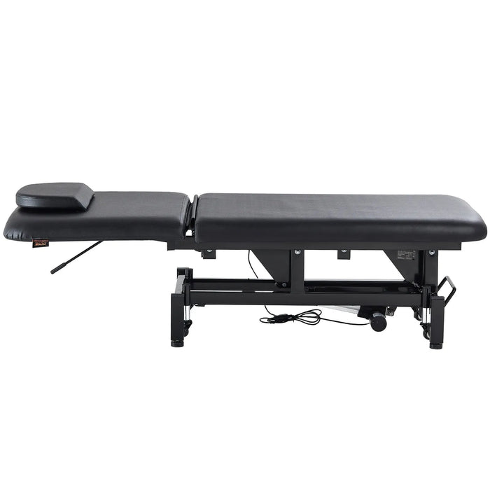 VEVOR Electric Lift Massage Table with Adjustable Backrest - Black