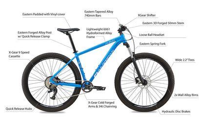Eastern Alpaka 29 MTB Hardtail Bike - Blue
