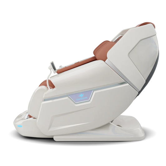 KoziSense KZL66 - Dual 3D + 4D Luxury Mechanism Massage Chair - White/Orange